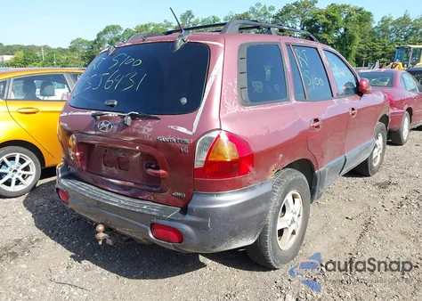 2004 Hyundai Santa Fe Gls z USA, uszkodzony, nr VIN KM8SC73D24U771724